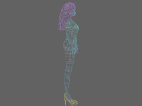 Pretty anime girl V31352 3Dモデル
