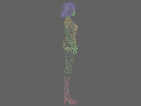 School anime girl V31574 3D Model