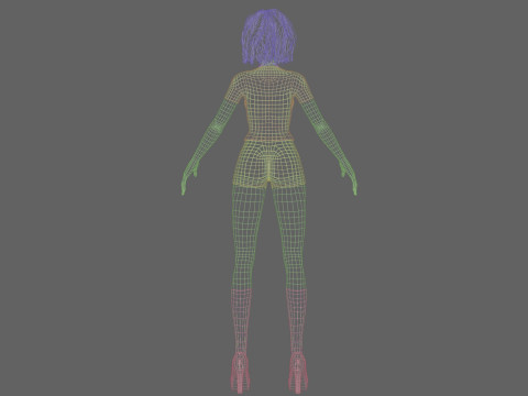 School anime girl V31574 3D Model