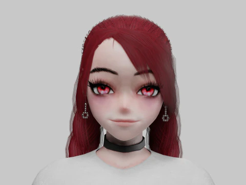 School cute girl V28840 3D Model