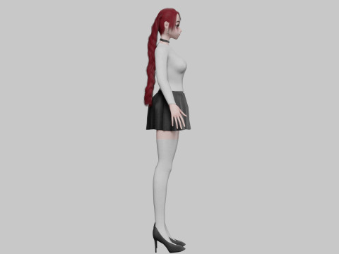 School cute girl V28840 Modelo 3D