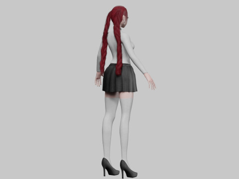 School cute girl V28840 Modelo 3D