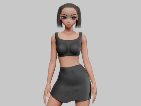 Standart anime kızı V18851 3D Model