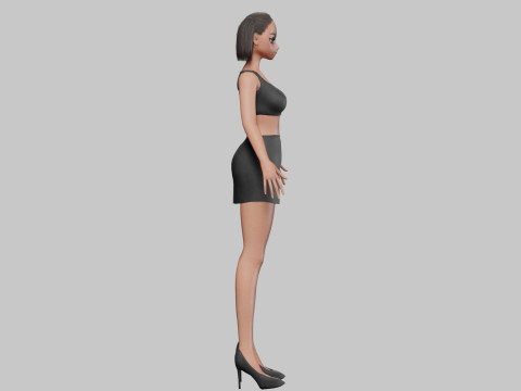 Standard anime girl V18851 3D Model