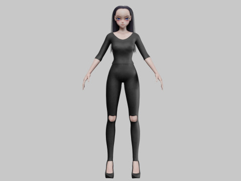 Standard Basic girl V27524 3D Model