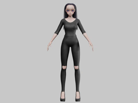Standard Basic girl V27524 3D Model