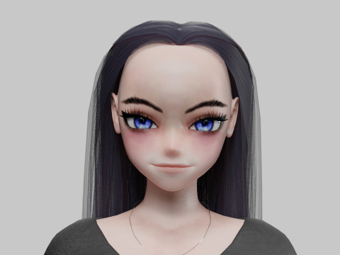 Standard Basic girl V27524 3D Model
