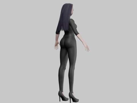 Standard Basic girl V27524 3D Model