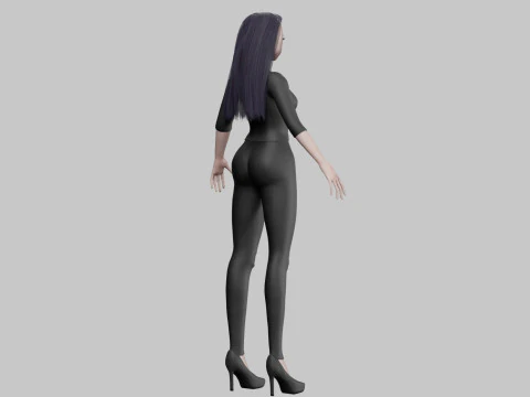 Standard Basic girl V27524 3D Model