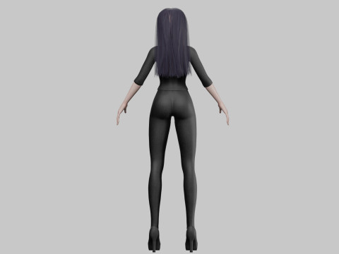 Standard Basic girl V27524 3D Model