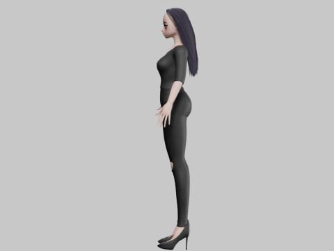 Standard Basic girl V27524 3D Model