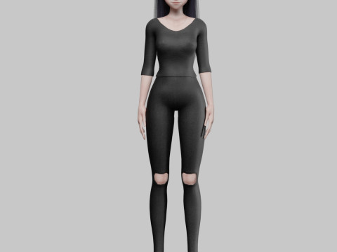 Standard Basic girl V27524 3D Model