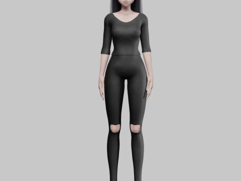 Standard Basic girl V27524 3D Model