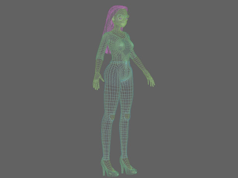 Standard Basic girl V27524 3D Model