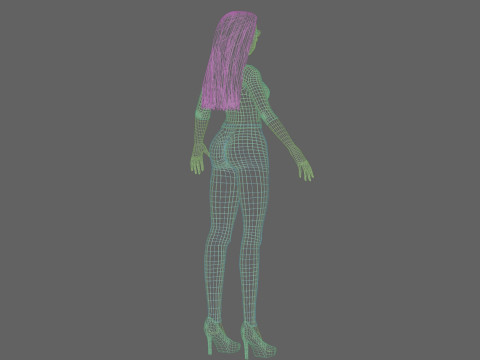 Standard Basic girl V27524 3D Model