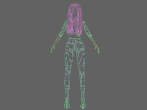 Standard Basic girl V27524 3D Model