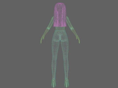Standard Basic girl V27524 3D Model