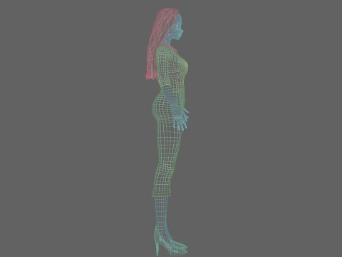 Stylized anime girl V30135 3D 모델