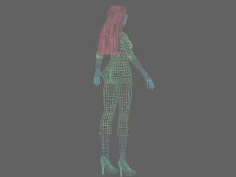 Stylized anime girl V30135 3D 모델