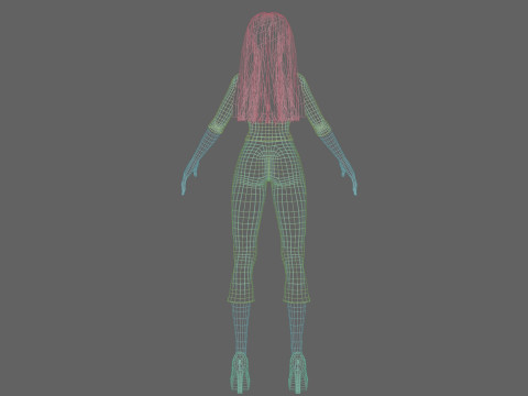 Stylized anime girl V30135 3D 모델