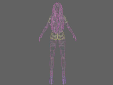 Stylized cute girl V31565 3D Model