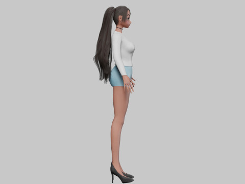 Sweet anime girl V28586 Modelo 3D