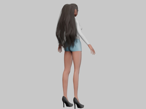 Sweet anime girl V28586 Modelo 3D