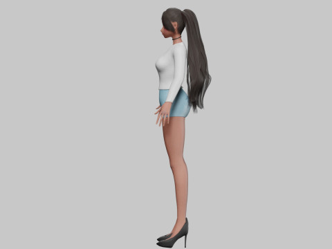 Sweet anime girl V28586 Modelo 3D