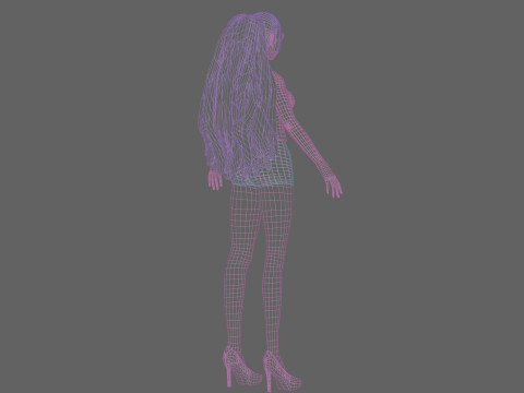 Sweet anime girl V28586 Modelo 3D