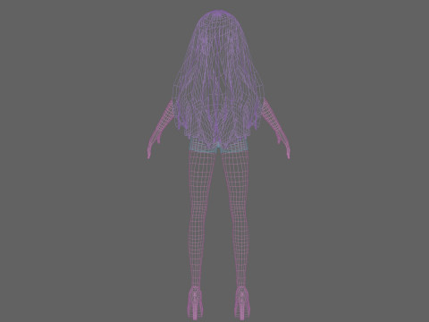 Sweet anime girl V28586 Modelo 3D