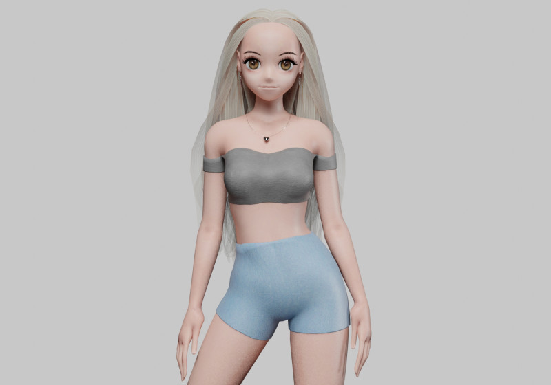 Sweet blond girl V29068 3D मॉडल .c4d .max .obj .3ds .fbx .stl .blend 