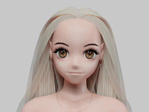 Sweet blond girl V29068 3D Model