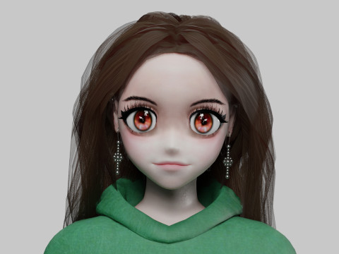 Sweet cute girl V35734 3D Модель
