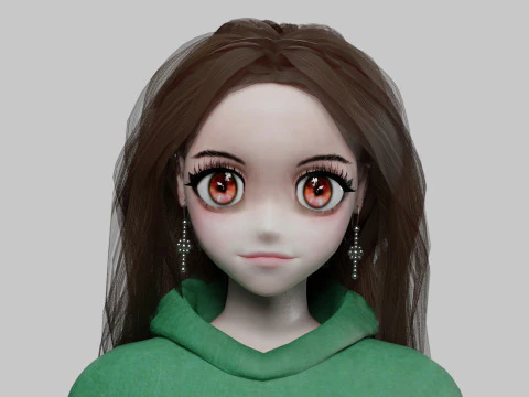 Sweet cute girl V35734 3D Model