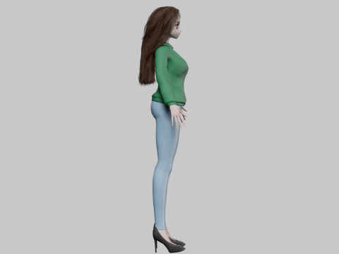 Sweet cute girl V35734 3D Модель