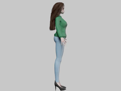 Sweet cute girl V35734 3D Model