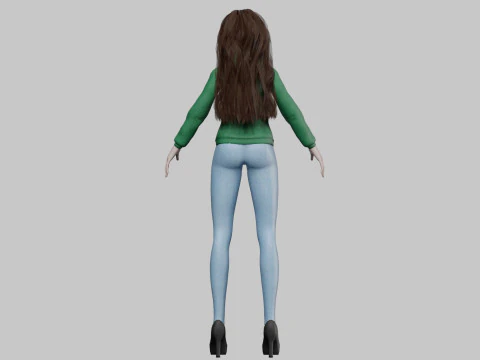 Sweet cute girl V35734 3D Model