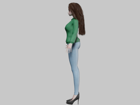 Sweet cute girl V35734 3D Модель