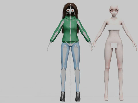 Sweet cute girl V35734 3D Model