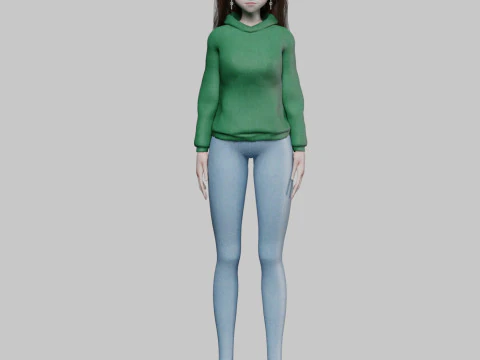 Sweet cute girl V35734 3D Model