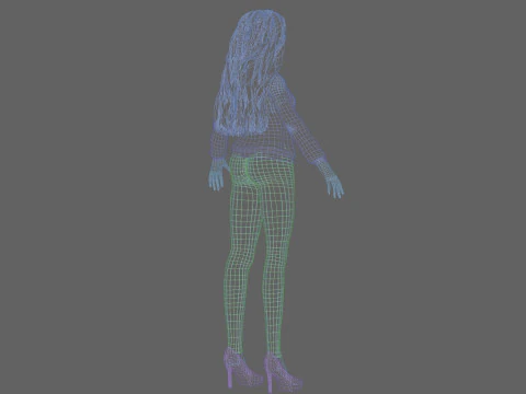 Sweet cute girl V35734 3D Model