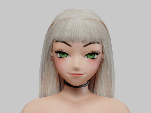 Teen anime girl V26804 Modèle 3D