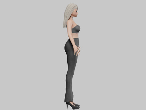 Teen anime girl V26804 Modèle 3D