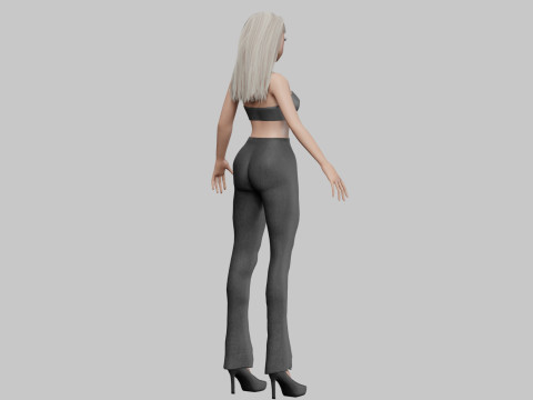 Teen anime girl V26804 Modèle 3D
