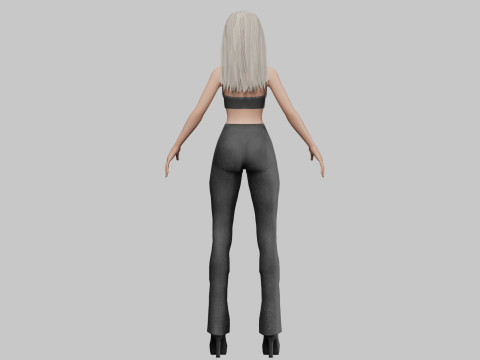 Teen anime girl V26804 Modèle 3D