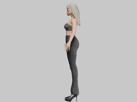 Teen anime girl V26804 Modèle 3D