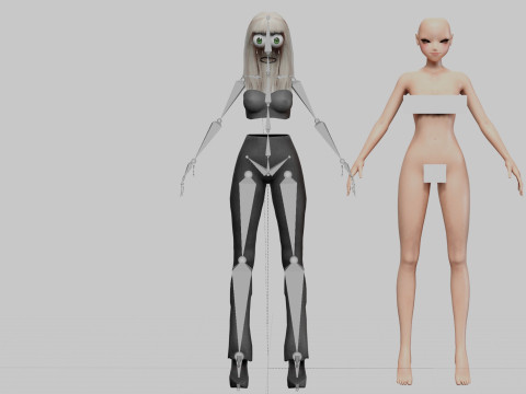 Teen anime girl V26804 Modèle 3D