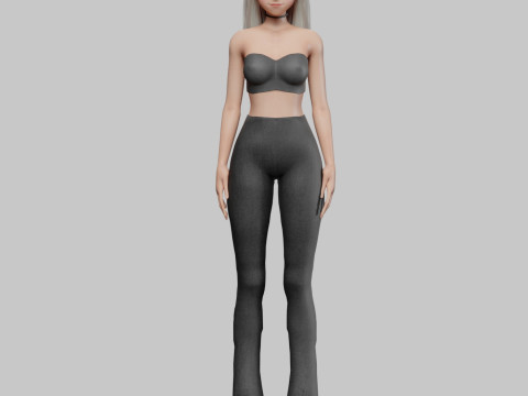 Teen anime girl V26804 Modèle 3D
