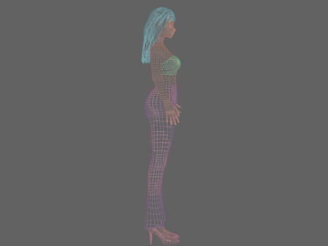 Teen anime girl V26804 Modèle 3D