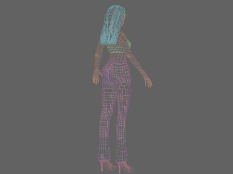 Teen anime girl V26804 Modèle 3D